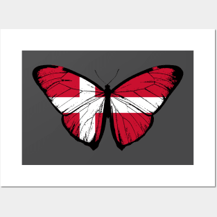 Vintage Denmark Butterfly Moth | Pray For Denmark and Stand with Denmark Posters and Art